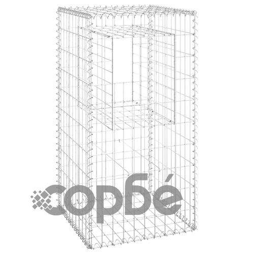 Габионна кошница стълб, 2 бр, 50x50x100 cм, желязо на топ цена от sorbe.bg Габионна кошница стълб, 2 бр, 50x50x100 cм, желязо ➤ топ цена ➤ sorbe.bg