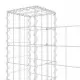 U-образна габионна кошница с 3 стълба, желязо, 260x20x100 см