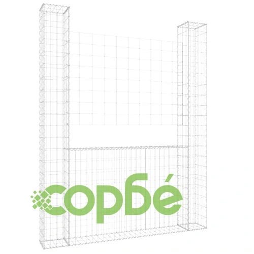 U-образна габионна кошница с 2 стълба, желязо, 140x20x200 см на топ цена от sorbe.bg U-образна габионна кошница с 2 стълба, желязо, 140x20x200 см ➤ топ цена ➤ sorbe.bg