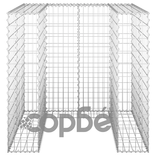 Габионна стена за контейнер поцинкована стомана 110x100x110 см ➤ топ цена ➤ sorbe.bg