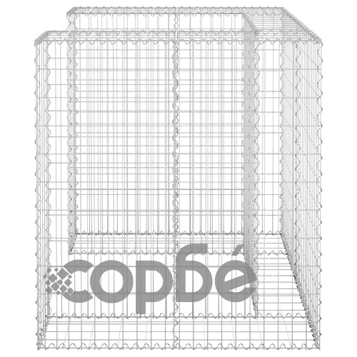 Габионна стена за контейнер поцинкована стомана 110x100x110 см ➤ топ цена ➤ sorbe.bg