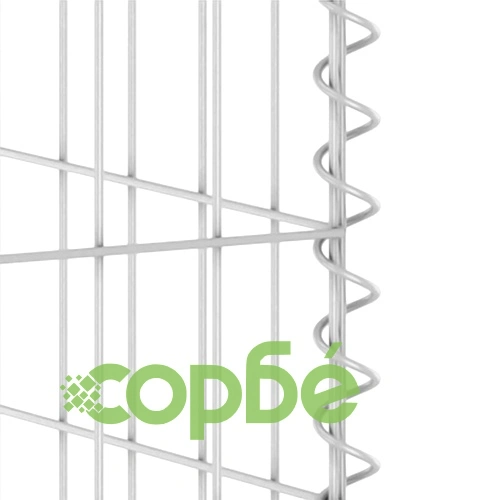 Габионна стена за контейнери поцинкована стомана 254x100x110 см ➤ топ цена ➤ sorbe.bg