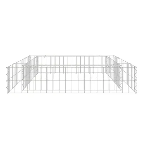 Габион повдигната леха, поцинкована стомана, 100x100x20 см ➤ топ цена ➤ sorbe.bg