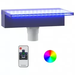 Преливник за водопад с RGB LED, акрил, 30 см