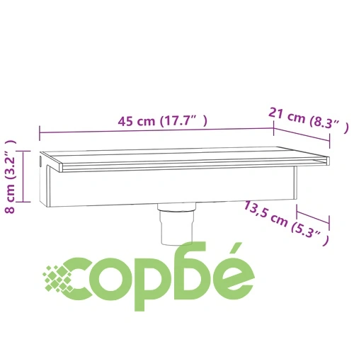 Преливник за водопад с RGB LED, акрил, 45 см ➤ топ цена ➤ sorbe.bg