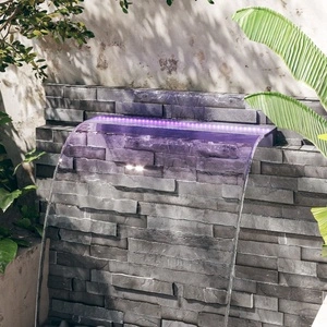 Преливник за водопад с RGB LED, акрил, 90 см
