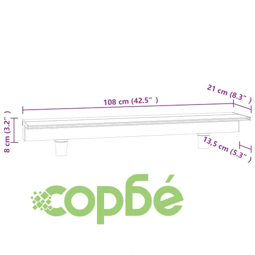 Преливник за водопад с RGB LED, акрил, 108 см ➤ топ цена ➤ sorbe.bg