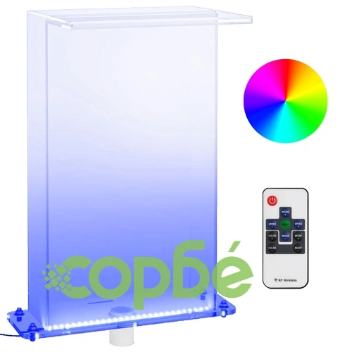 Фонтан за басейн с RGB светодиоди, акрил, 51 см ➤ топ цена ➤ sorbe.bg