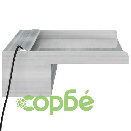 Преливник за водопад с RGB LED, неръждаема стомана, 60 см ➤ топ цена ➤ sorbe.bg