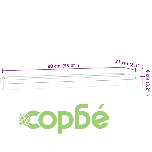 Преливник за водопад с RGB LED, неръждаема стомана, 90 см ➤ топ цена ➤ sorbe.bg