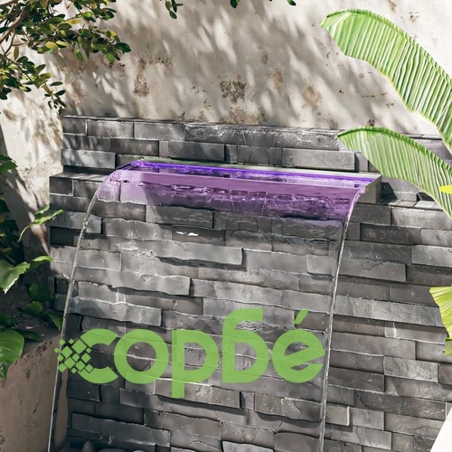 Преливник за водопад с RGB LED, неръждаема стомана, 90 см ➤ топ цена ➤ sorbe.bg