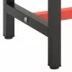 Рамка за работна маса матово черно и червено 110x50x79 см метал