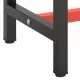 Рамка за работна маса матово черно и червено 210x50x79 см метал