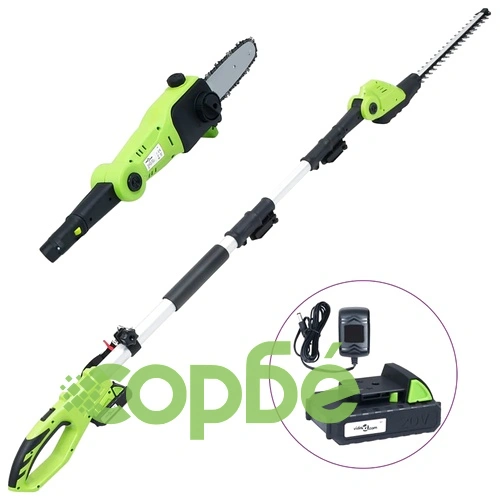 2-в-1 Телескопичен тример и трион с батерия 20V 1500 mAh Li-ion ➤ топ цена ➤ sorbe.bg