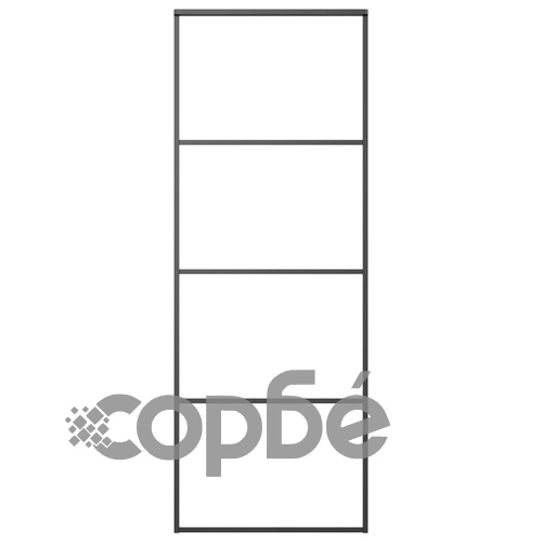 Плъзгаща се врата матирано ESG стъкло/алуминий 76x205 см черна ➤ топ цена ➤ sorbe.bg