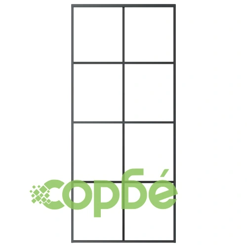 Плъзгаща се врата, черна, 90x205 см, ESG стъкло и алуминий ➤ топ цена ➤ sorbe.bg