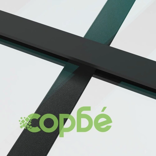 Плъзгаща се врата матирано ESG стъкло/алуминий 90x205 см черна ➤ топ цена ➤ sorbe.bg