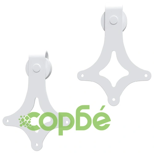 Механизъм за плъзгаща се врата, 200 см, стомана, бял ➤ топ цена ➤ sorbe.bg