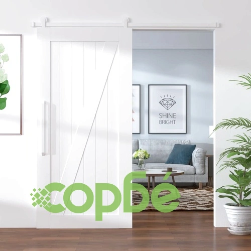 Механизъм за плъзгаща се врата, 183 см, стомана, бял ➤ топ цена ➤ sorbe.bg