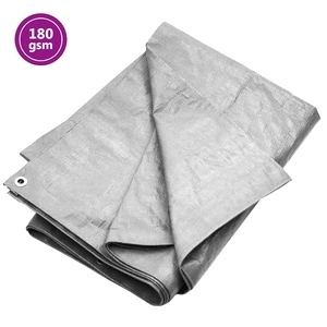 Брезент, 180 г/м², 8x8 м, сив, HDPE