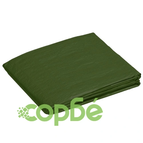 Брезент, 90 г/кв.м., 4x5 м, зелен, HDPE ➤ топ цена ➤ sorbe.bg