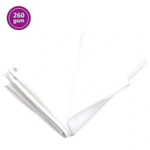 Брезент, 260 г/м², 8x10 м, бял, HDPE