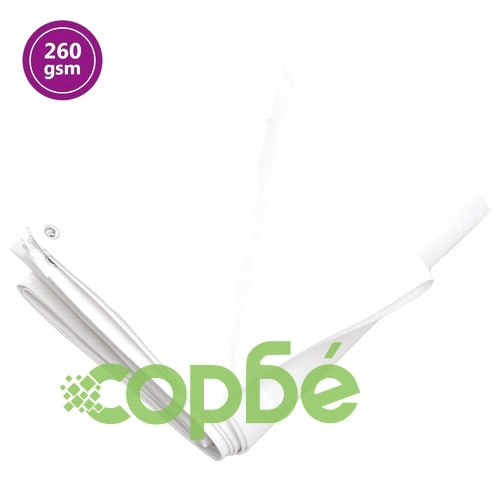 Брезент, 260 г/м², 8x10 м, бял, HDPE ➤ топ цена ➤ sorbe.bg