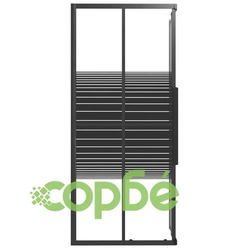 Душ кабина на ивици, ESG, 90x70x180 см, черна ➤ топ цена ➤ sorbe.bg