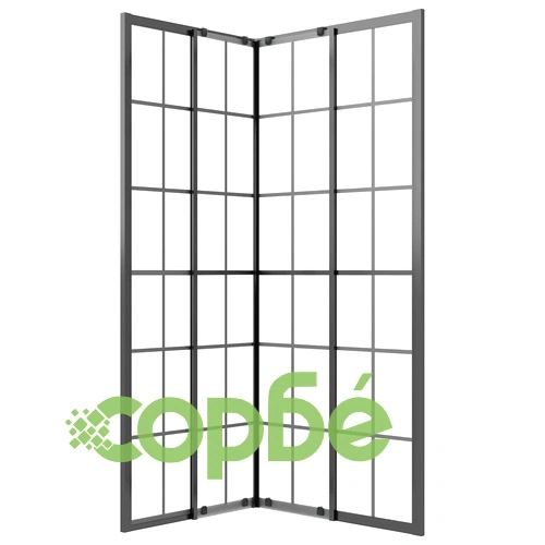 Душ кабина, матирано ESG стъкло, 80x70x180 см, черна ➤ топ цена ➤ sorbe.bg