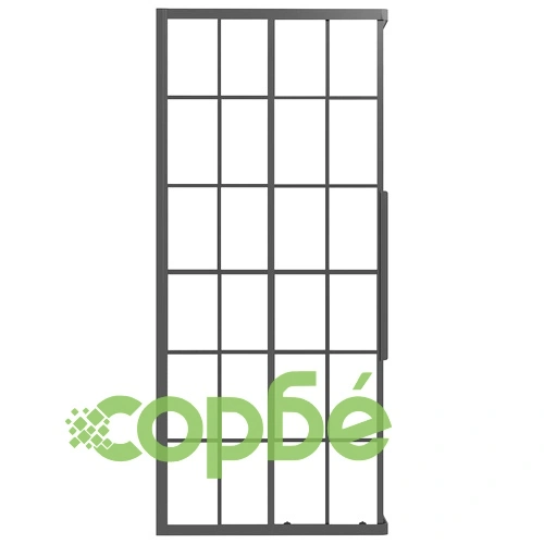 Душ кабина, матирано ESG стъкло, 80x70x180 см, черна ➤ топ цена ➤ sorbe.bg