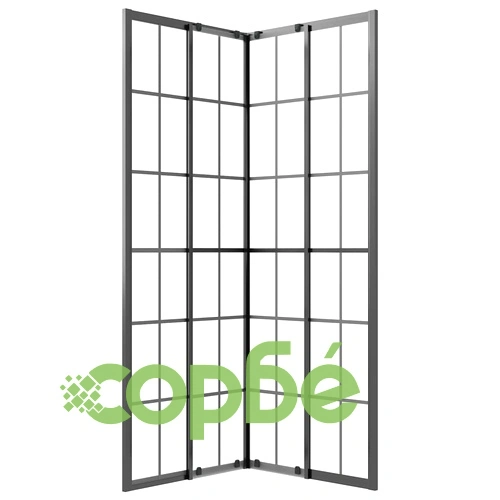 Душ кабина, матирано ESG стъкло, 80x80x180 см, черна ➤ топ цена ➤ sorbe.bg