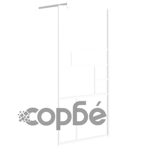 Стена за душ кабина, 80x195 см, ESG стъкло, бяла ➤ топ цена ➤ sorbe.bg