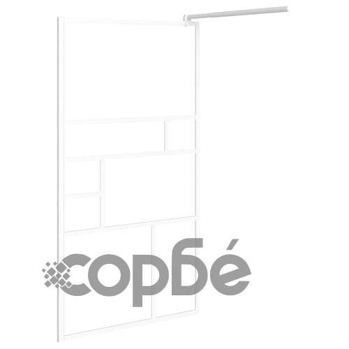 Стена за душ кабина, 80x195 см, ESG стъкло, бяла ➤ топ цена ➤ sorbe.bg
