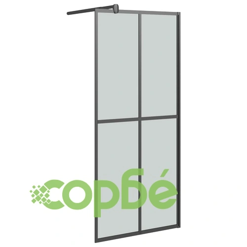 Параван за баня, 80x195 см, тъмно закалено стъкло  ➤ топ цена ➤ sorbe.bg