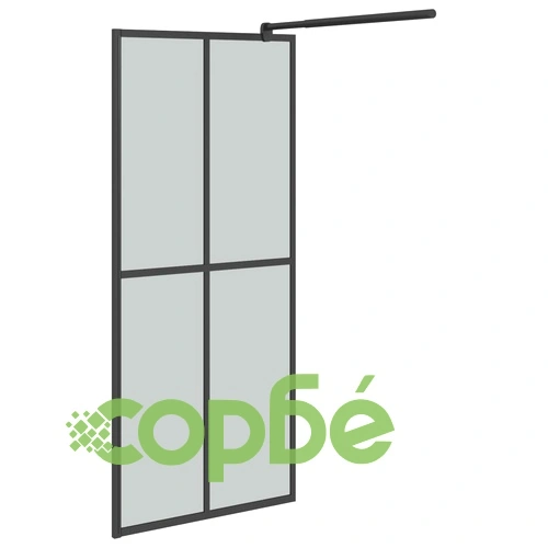 Параван за баня, 80x195 см, тъмно закалено стъкло  ➤ топ цена ➤ sorbe.bg