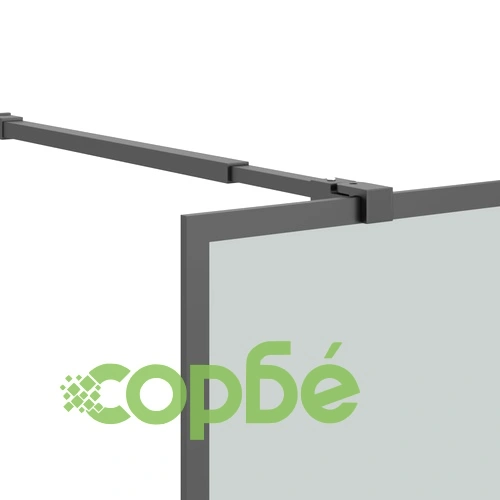 Параван за баня, 80x195 см, тъмно закалено стъкло  ➤ топ цена ➤ sorbe.bg