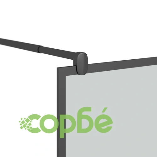 Параван за баня, 80x195 см, затъмнено ESG стъкло, черен ➤ топ цена ➤ sorbe.bg