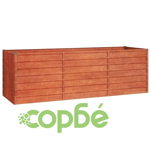 Градинска повдигната леха ръждив 240x80x77 см кортенова стомана ➤ топ цена ➤ sorbe.bg