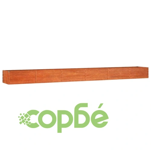 Градинска повдигната леха ръждив 600x80x45 см кортенова стомана ➤ топ цена ➤ sorbe.bg