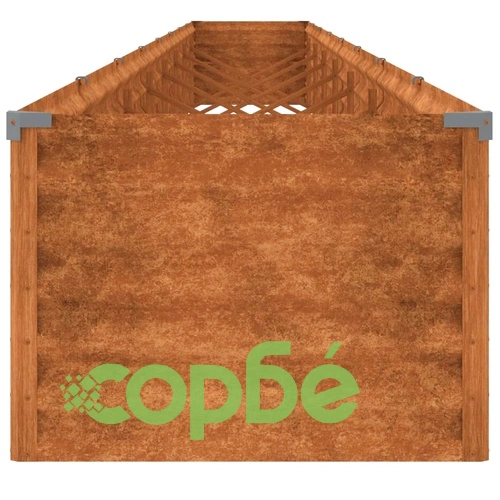 Градинска повдигната леха 770x50x36 см кортенова стомана ➤ топ цена ➤ sorbe.bg