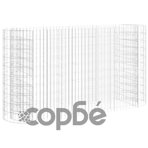 Габион повдигната леха, поцинковано желязо, 190x50x100 cм ➤ топ цена ➤ sorbe.bg
