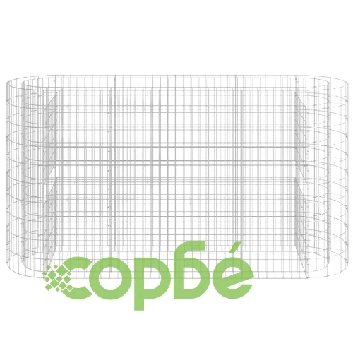 Габион повдигната леха, поцинковано желязо, 190x50x100 cм ➤ топ цена ➤ sorbe.bg