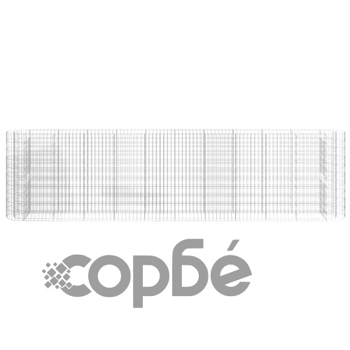Габион повдигната леха, поцинковано желязо, 400x50x100 cм ➤ топ цена ➤ sorbe.bg