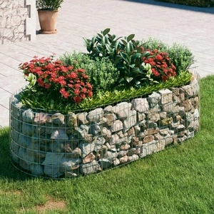 Габион повдигната леха, поцинковано желязо, 200x100x50 cм