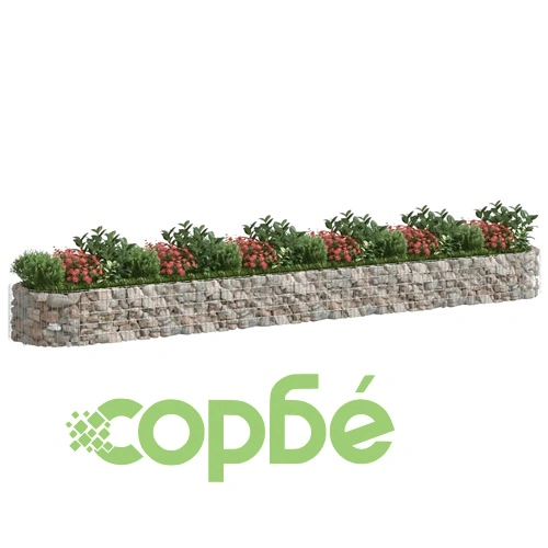 Габион повдигната леха, поцинковано желязо, 600x100x50 cм ➤ топ цена ➤ sorbe.bg