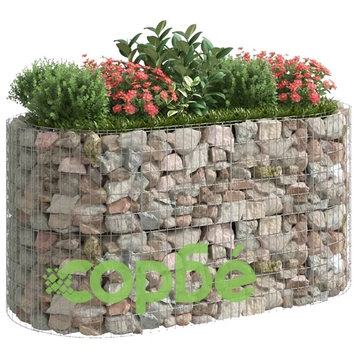 Габион повдигната леха, поцинковано желязо, 200x100x100 cм ➤ топ цена ➤ sorbe.bg