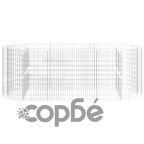 Габион повдигната леха, поцинковано желязо, 300x100x100 cм ➤ топ цена ➤ sorbe.bg