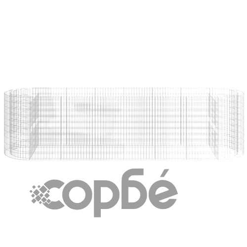 Габион повдигната леха, поцинковано желязо, 400x100x100 cм ➤ топ цена ➤ sorbe.bg