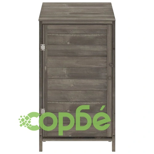 Градинска барака, антрацит, 55x52x112 см, чамово дърво масив ➤ топ цена ➤ sorbe.bg