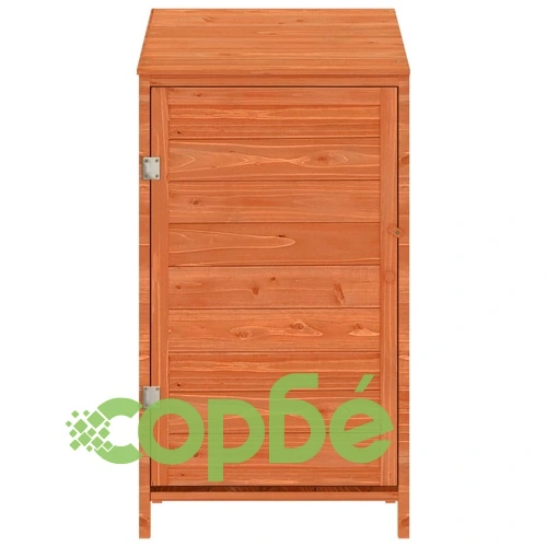 Градинска барака, кафява, 55x52x112 см, чамово дърво масив ➤ топ цена ➤ sorbe.bg
